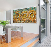 Original Abstract Wall Art Painting modern fine art Home Decor Jackson Pollock Style on Canvas - Luxurious Strings 27