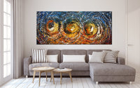 Original Abstract Wall Art Painting modern fine art Home Decor Jackson Pollock Style on Canvas - Luxurious Strings 25