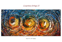 Original Abstract Wall Art Painting modern fine art Home Decor Jackson Pollock Style on Canvas - Luxurious Strings 25