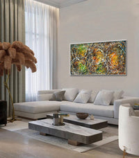 Original Abstract Wall Art Painting modern fine art Home Decor Jackson Pollock Style on Canvas - Luxurious Strings 20