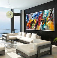 Large Original Abstract Painting modern fine Art Home Decor Jackson Pollock Style on Canvas - Abstract 1