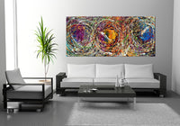 Original Abstract Wall Art Painting modern fine art Home Decor Jackson Pollock Style on Canvas - Luxurious Strings 19