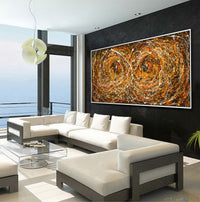 Original Abstract Wall Art Painting modern fine art Home Decor Jackson Pollock Style on Canvas - Luxurious Strings 26
