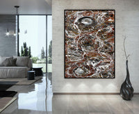 Large Original Abstract Painting modern fine Art Home Decor Jackson Pollock Style on Canvas - Luxurious Strings 13