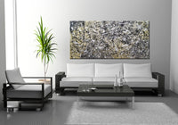 Large Original Abstract Painting modern Wall Art Home Decor Jackson Pollock Style on Canvas - Drip Painting 2