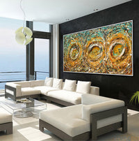 Original Abstract Wall Art Painting modern fine art Home Decor Jackson Pollock Style on Canvas - Luxurious Strings 27
