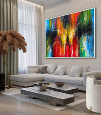 Large Original Abstract Painting modern fine Art Home Decor Jackson Pollock Style on Canvas - Abstract 2