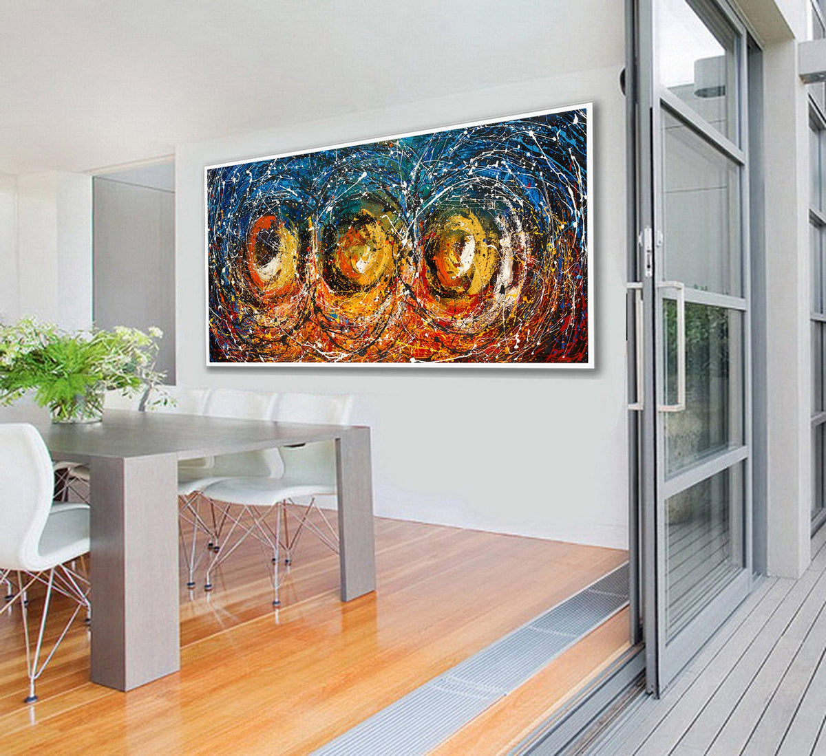 Original Abstract Wall Art Painting modern fine art Home Decor Jackson Pollock Style on Canvas - Luxurious Strings 25