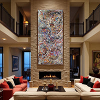 Jackson Pollock Style Abstract Painting – Large Original Acrylic Splatter Art, Handmade Drip Painting on Canvas, Modern Wall Decor