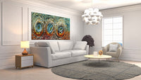 Original Abstract Wall Art Painting modern fine art Home Decor Jackson Pollock Style on Canvas - Luxurious Strings 28