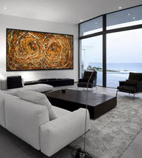 Original Abstract Wall Art Painting modern fine art Home Decor Jackson Pollock Style on Canvas - Luxurious Strings 26