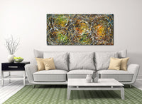 Original Abstract Wall Art Painting modern fine art Home Decor Jackson Pollock Style on Canvas - Luxurious Strings 20