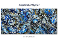 Large Original Abstract Painting modern fine Art Home Decor Jackson Pollock Style on Canvas - Luxurious Strings 14