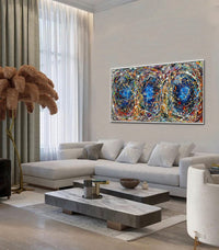Original Abstract Wall Art Painting modern fine art Home Decor Jackson Pollock Style on Canvas - Luxurious Strings 22