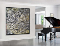 Large Original Abstract Painting modern Wall Art Home Decor Jackson Pollock Style on Canvas - Drip Painting 2
