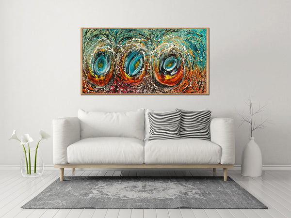 Original Abstract Wall Art Painting modern fine art Home Decor Jackson Pollock Style on Canvas - Luxurious Strings 28