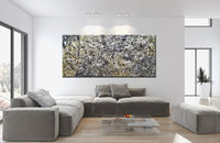 Large Original Abstract Painting modern Wall Art Home Decor Jackson Pollock Style on Canvas - Drip Painting 2