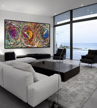 Original Abstract Wall Art Painting modern fine art Home Decor Jackson Pollock Style on Canvas - Luxurious Strings 19