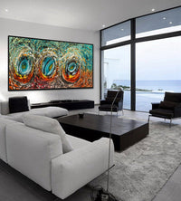 Original Abstract Wall Art Painting modern fine art Home Decor Jackson Pollock Style on Canvas - Luxurious Strings 28