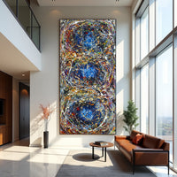 Original Abstract Wall Art Painting modern fine art Home Decor Jackson Pollock Style on Canvas - Luxurious Strings 21