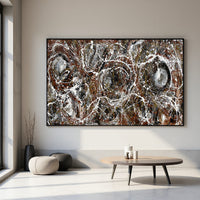 Large Original Abstract Painting modern fine Art Home Decor Jackson Pollock Style on Canvas - Abstract 2