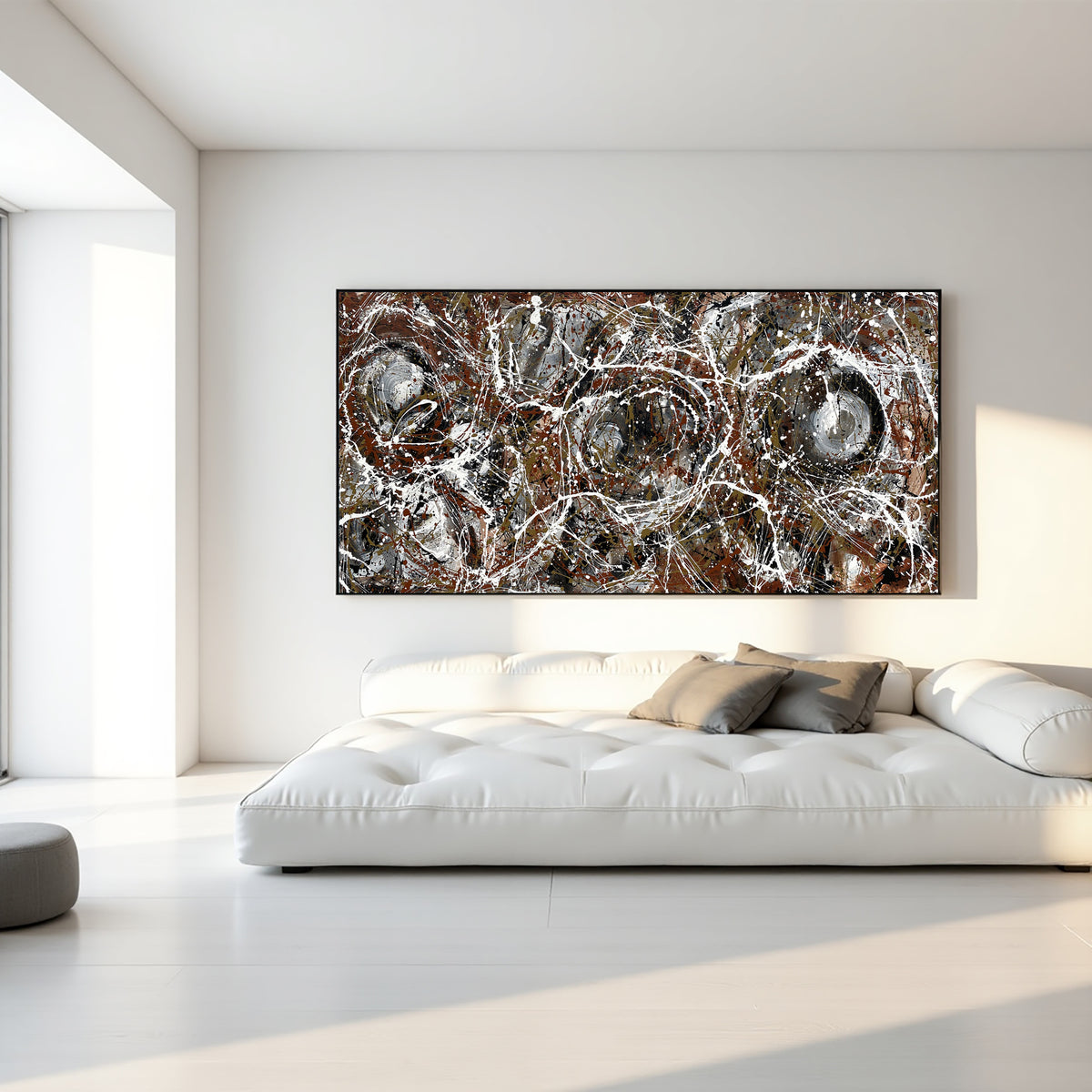 Large Original Abstract Painting modern fine Art Home Decor Jackson Pollock Style on Canvas - Abstract 2