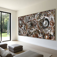 Large Original Abstract Painting modern fine Art Home Decor Jackson Pollock Style on Canvas - Abstract 2