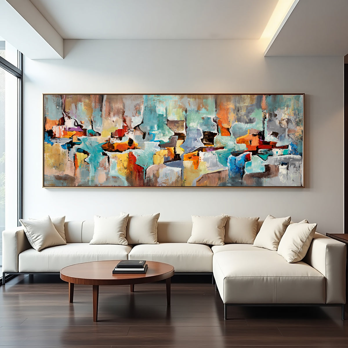 Bold Colorful Abstract Painting on Canvas – Original Hand-Painted Statement Wall Art