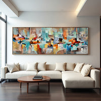 Bold Colorful Abstract Painting on Canvas – Original Hand-Painted Statement Wall Art