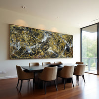 Original Abstract Wall Art Painting modern fine art Home Decor Jackson Pollock Style on Canvas - Luxurious Strings 28