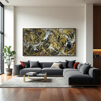 Original Abstract Wall Art Painting modern fine art Home Decor Jackson Pollock Style on Canvas - Luxurious Strings 28