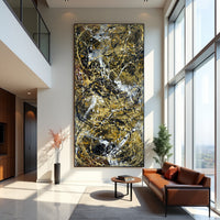 Original Abstract Wall Art Painting modern fine art Home Decor Jackson Pollock Style on Canvas - Luxurious Strings 28