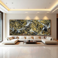 Original Abstract Wall Art Painting modern fine art Home Decor Jackson Pollock Style on Canvas - Luxurious Strings 28