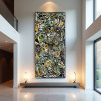 Original Abstract Wall Art Painting modern fine art Home Decor Jackson Pollock Style on Canvas - Luxurious Strings 26