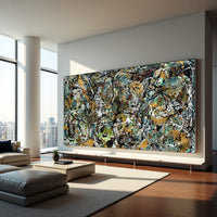 Original Abstract Wall Art Painting modern fine art Home Decor Jackson Pollock Style on Canvas - Luxurious Strings 26