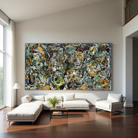 Original Abstract Wall Art Painting modern fine art Home Decor Jackson Pollock Style on Canvas - Luxurious Strings 26