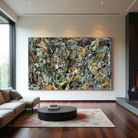 Original Abstract Wall Art Painting modern fine art Home Decor Jackson Pollock Style on Canvas - Luxurious Strings 26