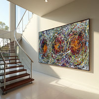 Original Abstract Wall Art Painting modern fine art Home Decor Jackson Pollock Style on Canvas - Luxurious Strings 27