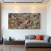Original Abstract Wall Art Painting modern fine art Home Decor Jackson Pollock Style on Canvas - Luxurious Strings 19