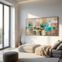 Colorful Abstract Painting – Textured Modern Urban Wall Art