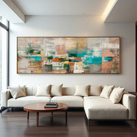 Colorful Abstract Painting – Textured Modern Urban Wall Art