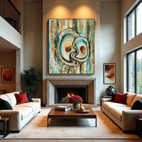 Oyster Shell Painting – Coastal Abstract Sea Life Wall Art