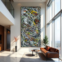 Original Abstract Wall Art Painting modern fine art Home Decor Jackson Pollock Style on Canvas - Luxurious Strings 25