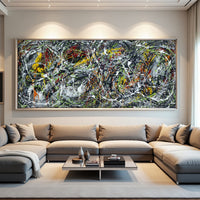 Original Abstract Wall Art Painting modern fine art Home Decor Jackson Pollock Style on Canvas - Luxurious Strings 25