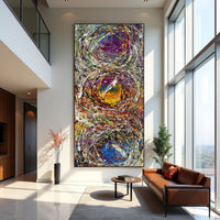 Original Abstract Wall Art Painting modern fine art Home Decor Jackson Pollock Style on Canvas - Luxurious Strings 20