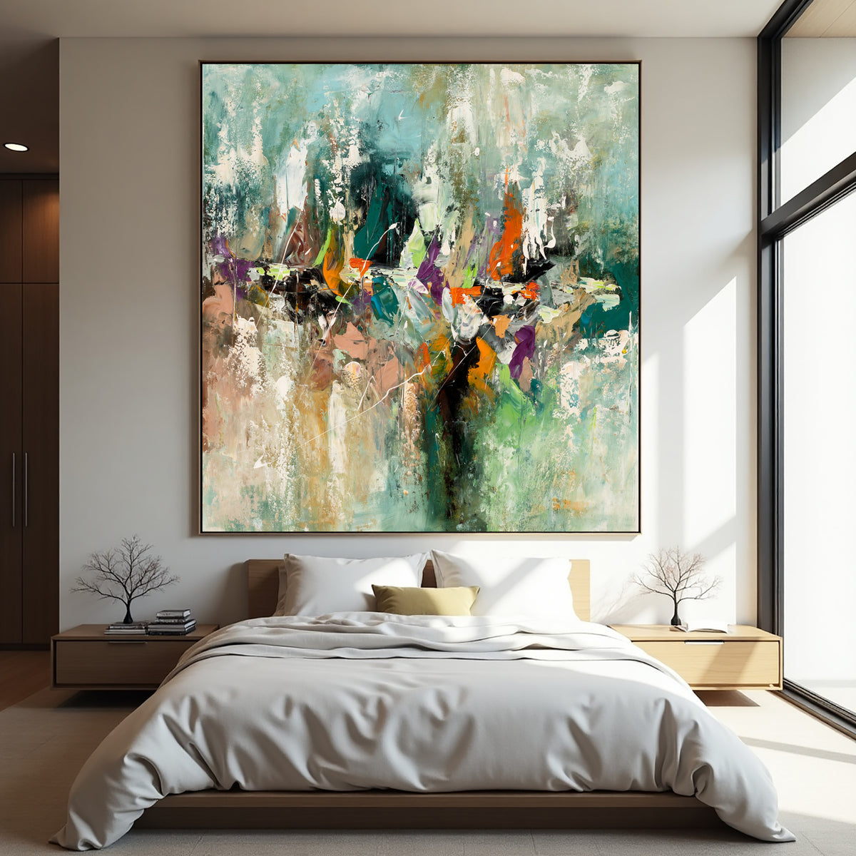 Bold Abstract Painting – Colorful Expressionist Modern Wall Art
