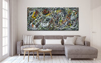 Original Abstract Wall Art Painting modern fine art Home Decor Jackson Pollock Style on Canvas - Luxurious Strings 21