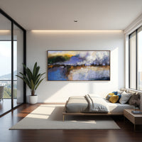 Warm Abstract Landscape Painting on Canvas