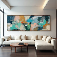 Neutral Textured Abstract Landscape Painting on Canvas – Original Hand-Painted Wall Art