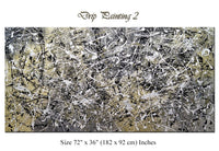 Large Original Abstract Painting modern Wall Art Home Decor Jackson Pollock Style on Canvas - Drip Painting 2